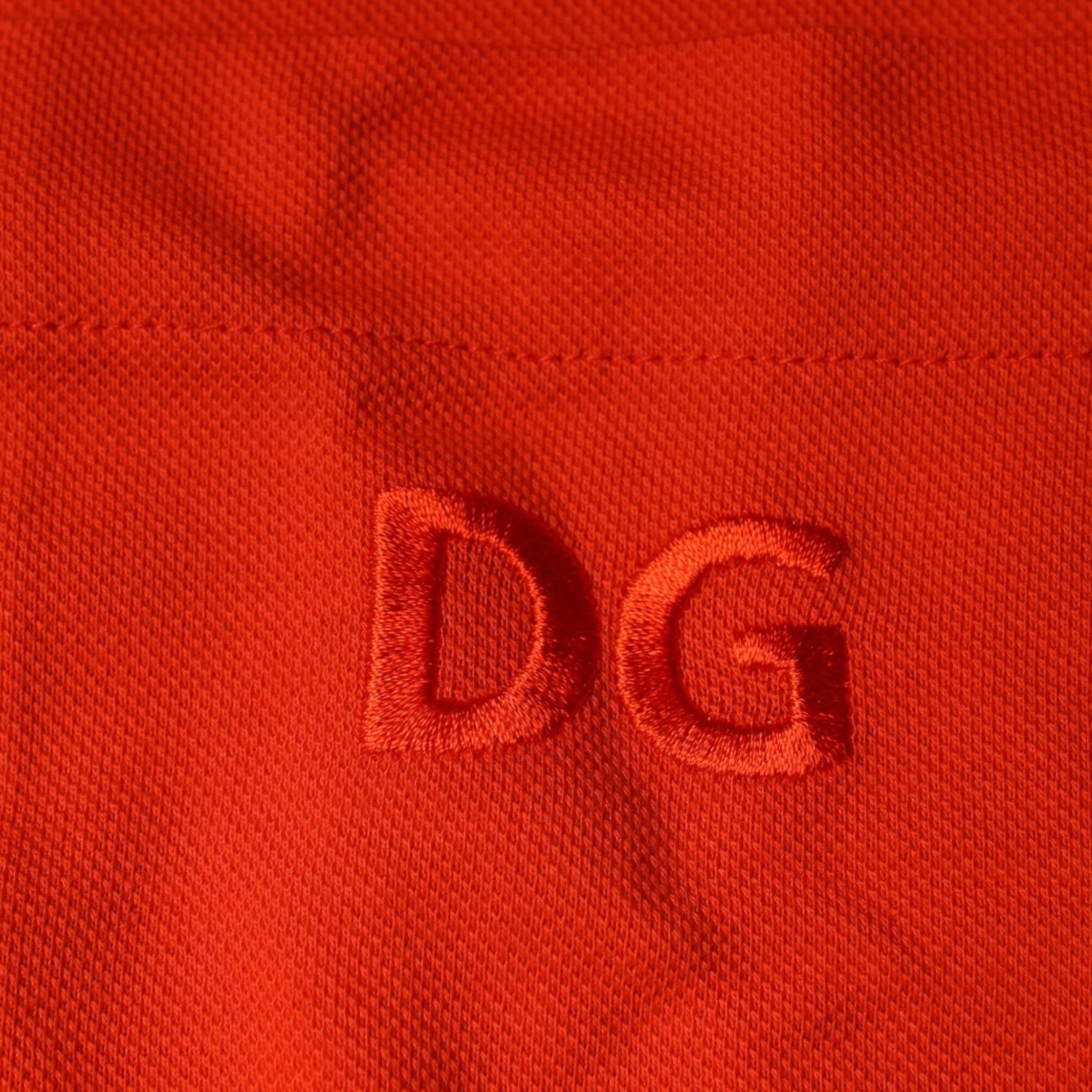 Dolce & Gabbana Orange Cotton Button Down Casual Polo Shirt