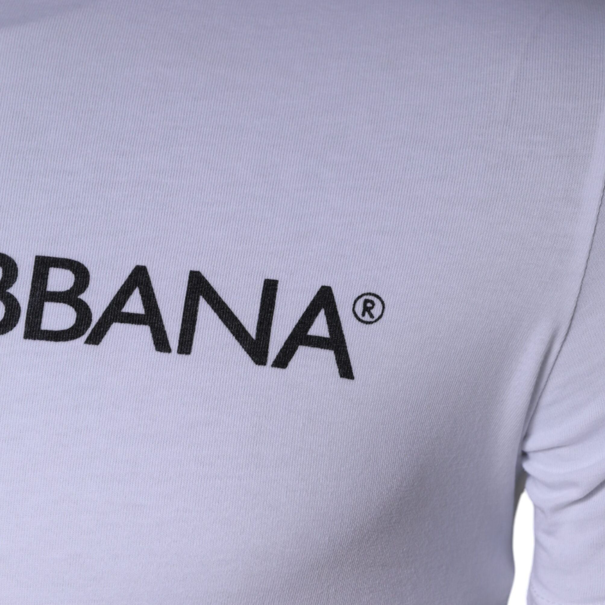 Dolce & Gabbana White Logo Print Cotton Crew Neck T-shirt