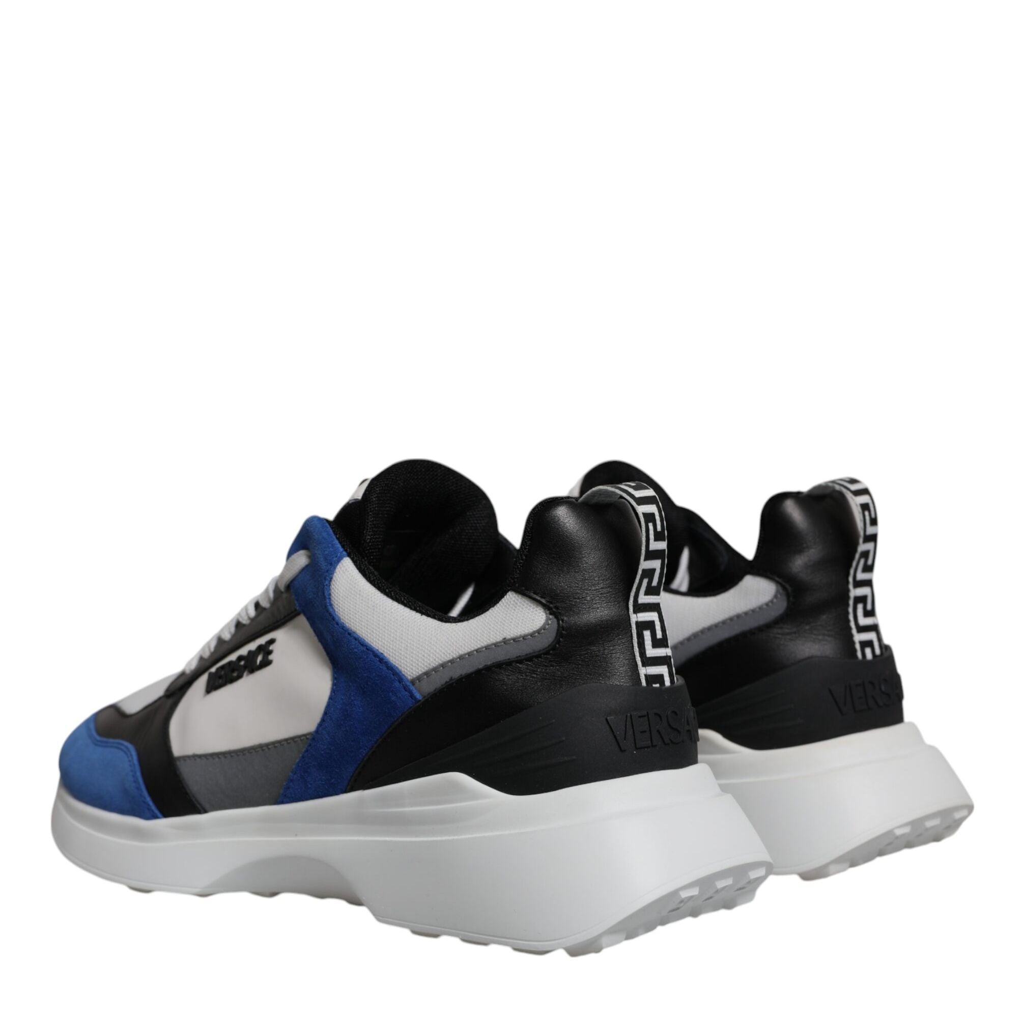 Versace Multicolor Canvas Quad Fabric Medusa Low Top Sneakers Shoes