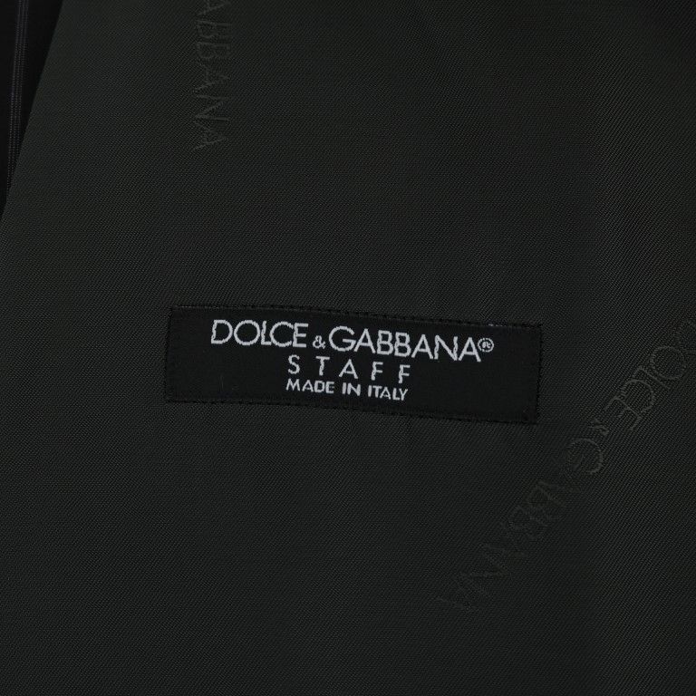 Dolce & Gabbana Black STAFF Cotton Striped Vest