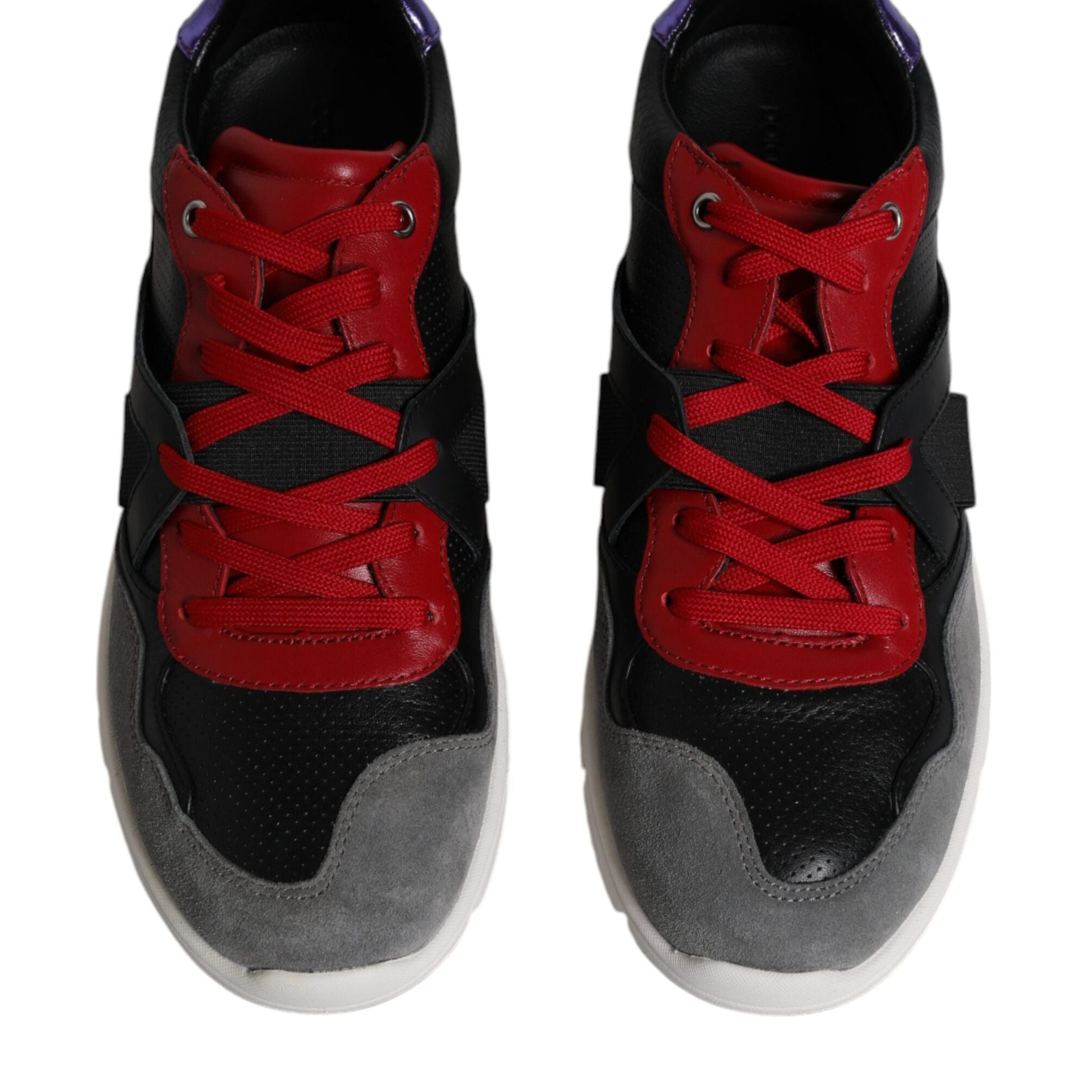Dolce & Gabbana Multicolor Leather Suede Low Top Sneakers Shoes