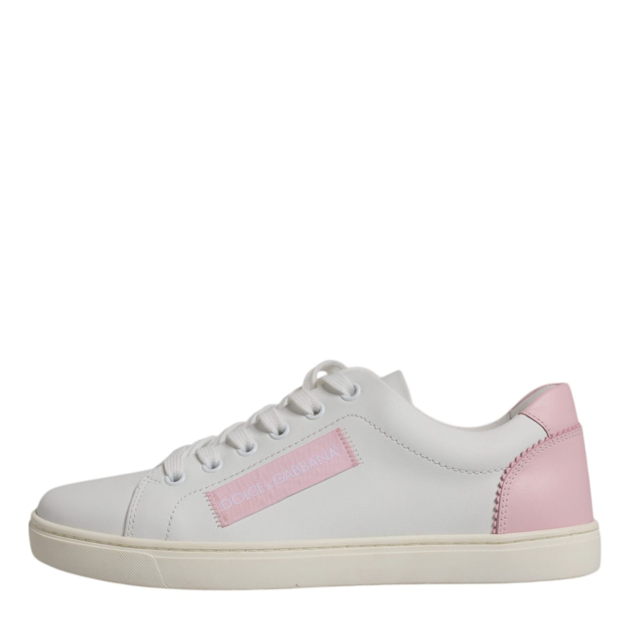 Dolce & Gabbana White Classic Calf Leather Sneakers Shoes