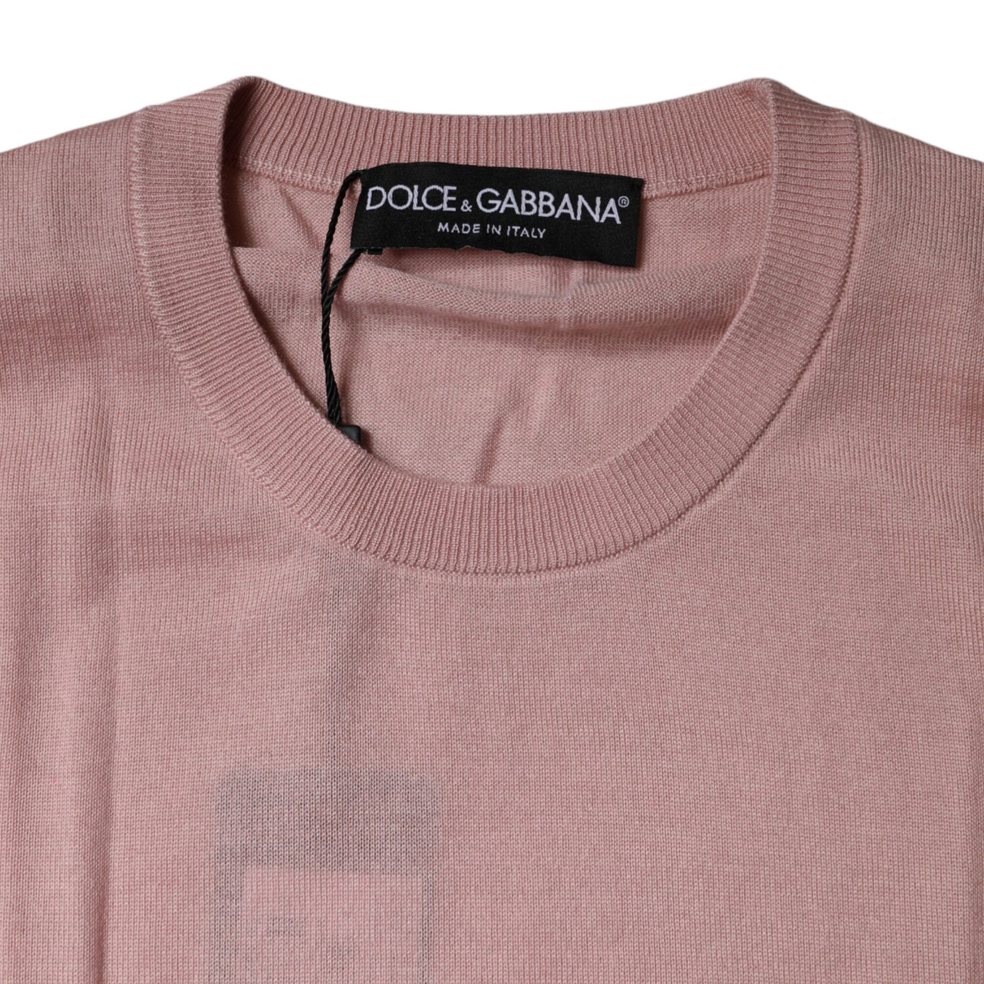 Dolce & Gabbana Pink Cashmere Knitted Sleeveless Tank Top