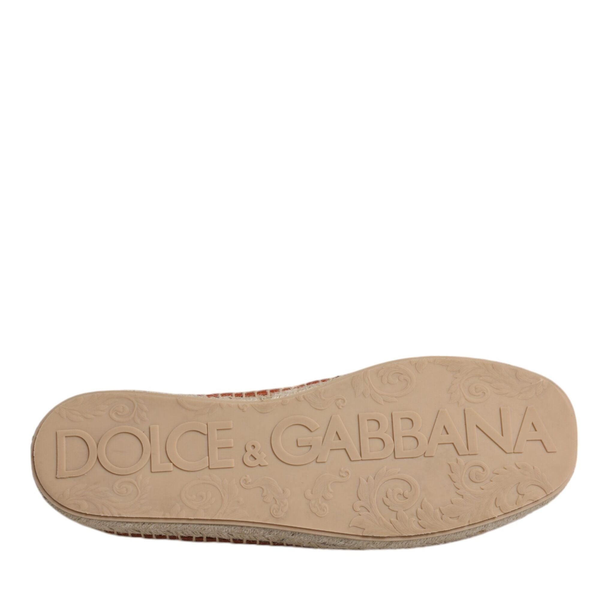 Dolce & Gabbana Maroon Woven Leather Men Espadrille Shoes