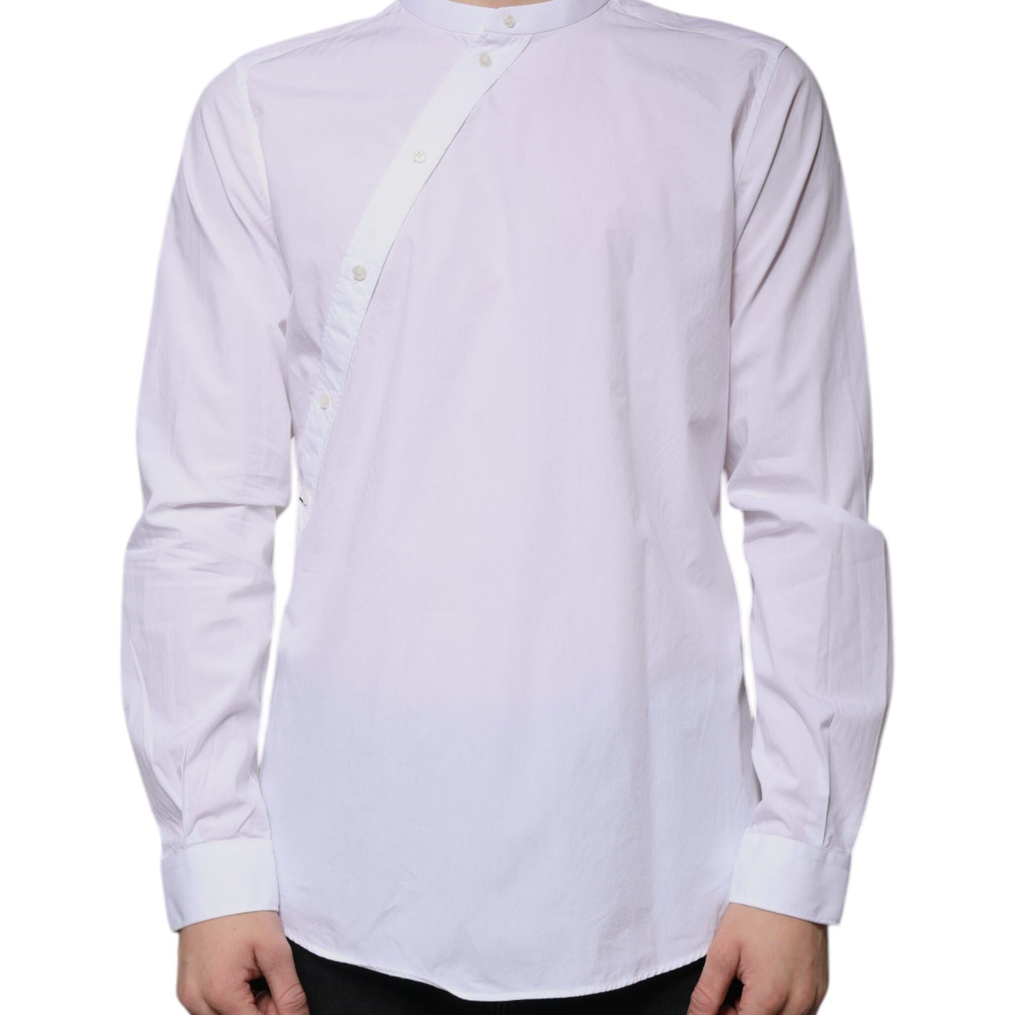 Dolce & Gabbana White Cotton Slim Fit MARTINI Dress Shirt