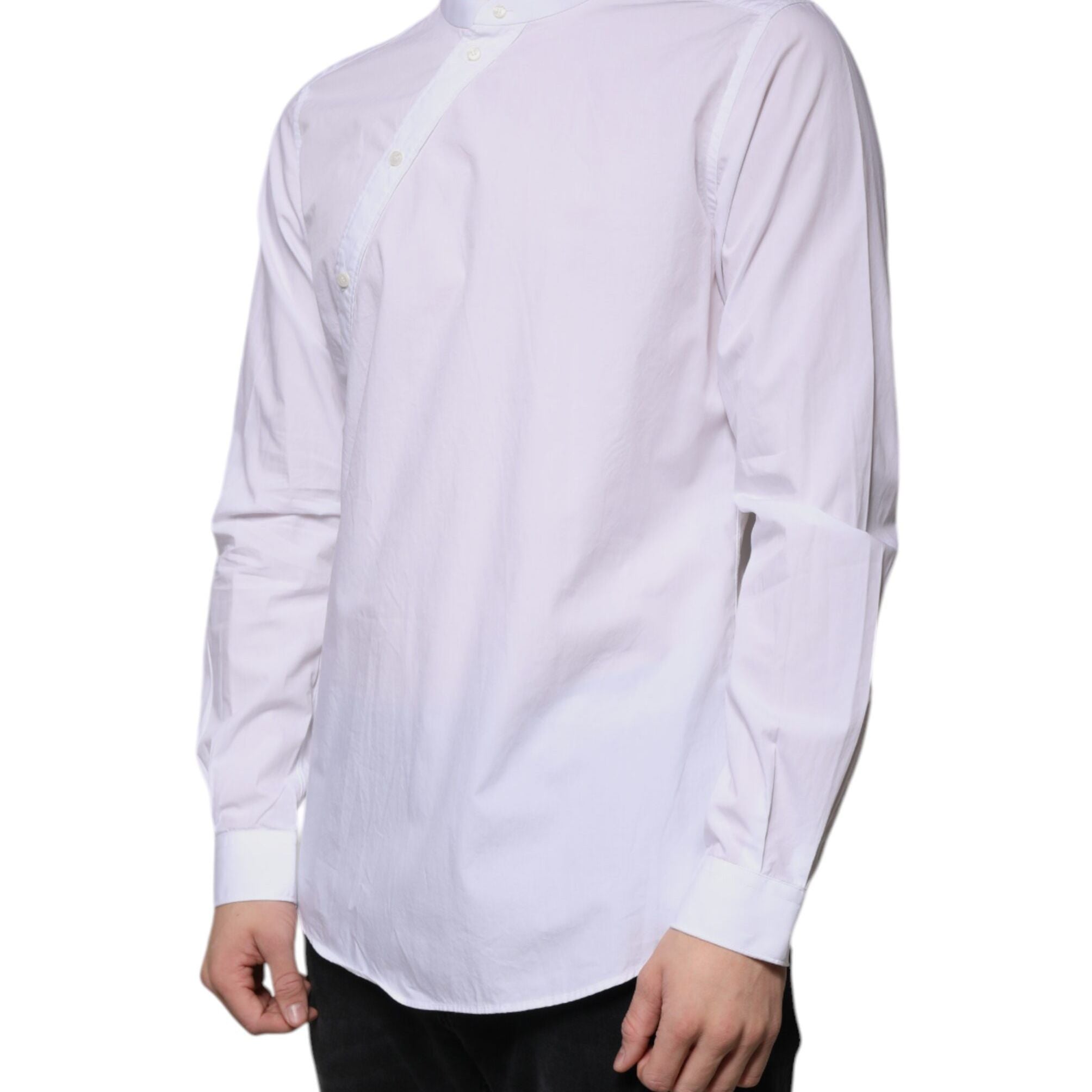 Dolce & Gabbana White Cotton Slim Fit MARTINI Dress Shirt