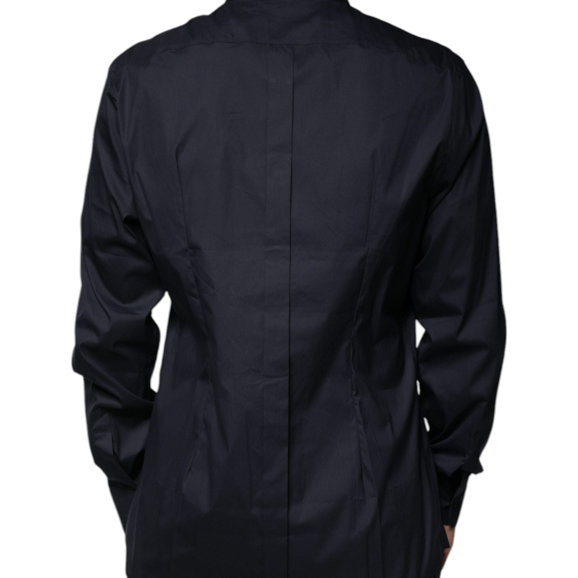 Dolce & Gabbana Black Cotton Blend Formal GOLD Dress Shirt