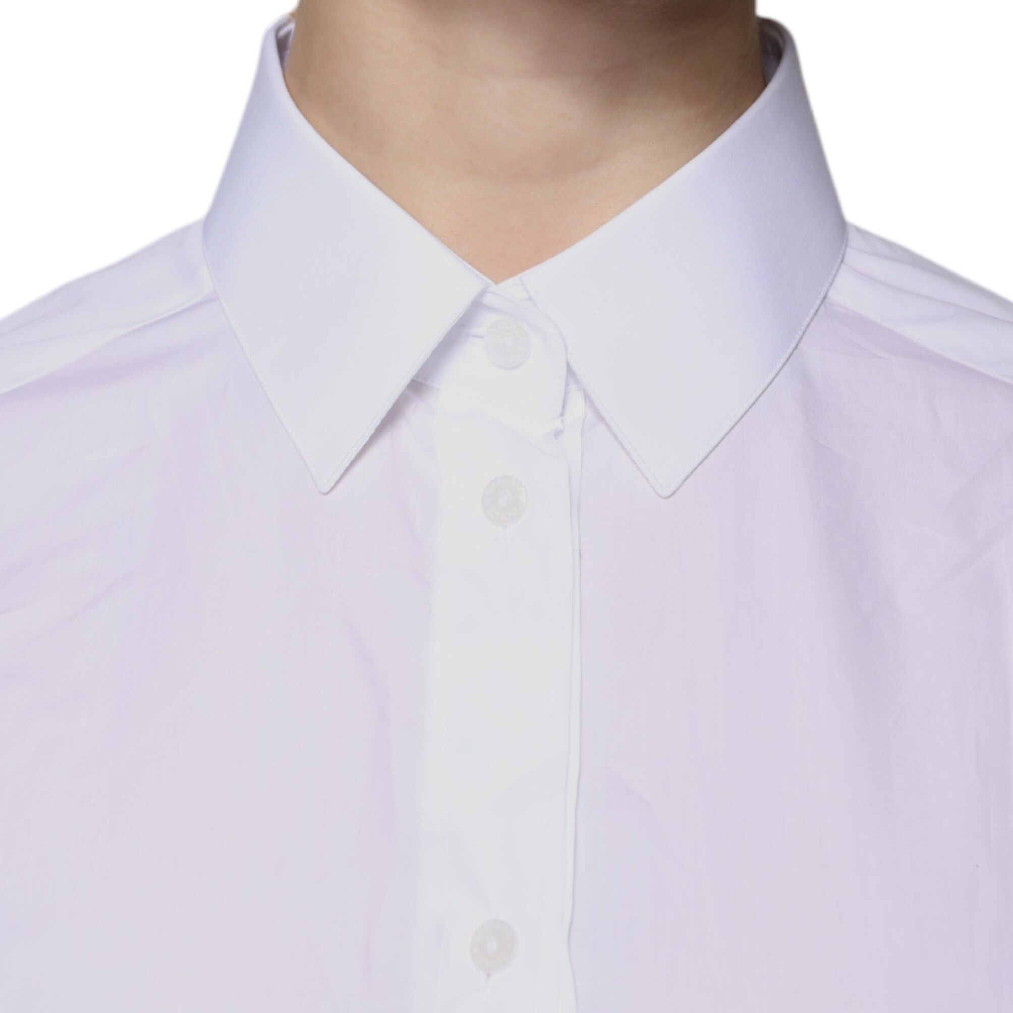 Dolce & Gabbana White Cotton Collared Long Sleeves Shirt Top