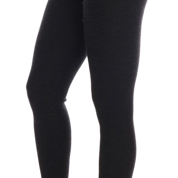 Dolce & Gabbana Gray Cashmere Ribbed Stretch Tights