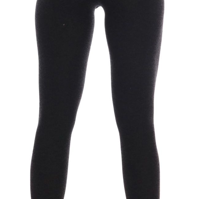 Dolce & Gabbana Gray Cashmere Ribbed Stretch Tights