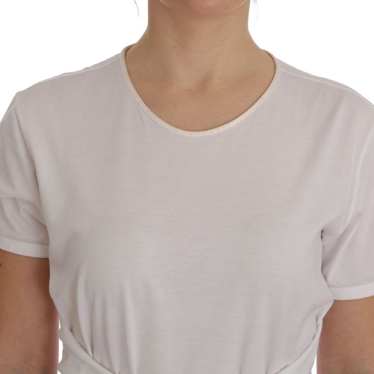 Dolce & Gabbana White Cotton Silk T-Shirt