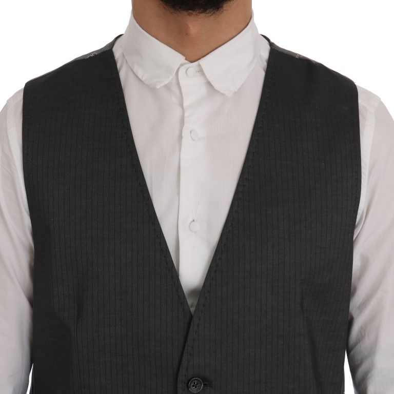 Dolce & Gabbana Gray STAFF Cotton Rayon Vest