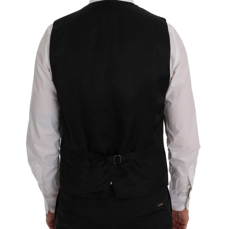 Dolce & Gabbana Blue Wool Stretch Vest