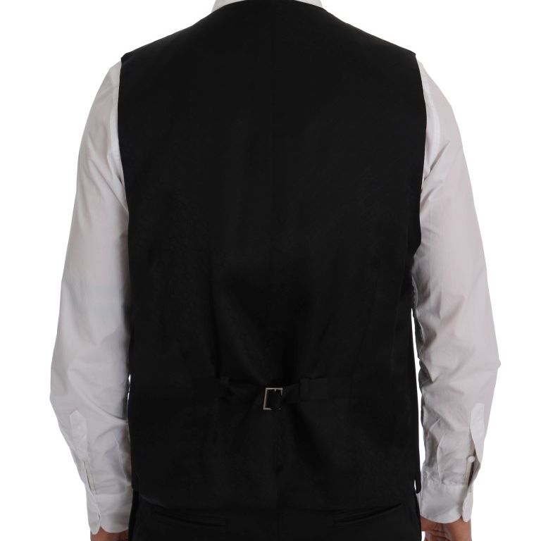 Dolce & Gabbana Black STAFF Wool Stretch Vest