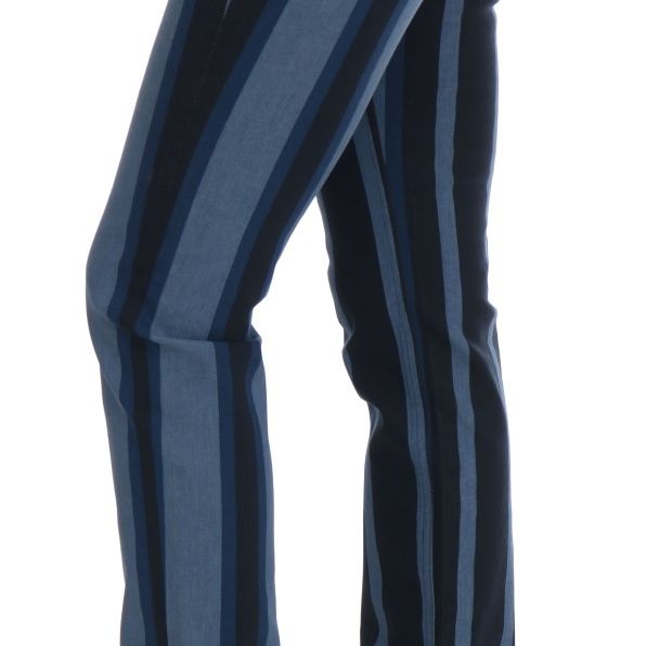 Dolce & Gabbana Blue GIRLY Striped Cotton Jeans