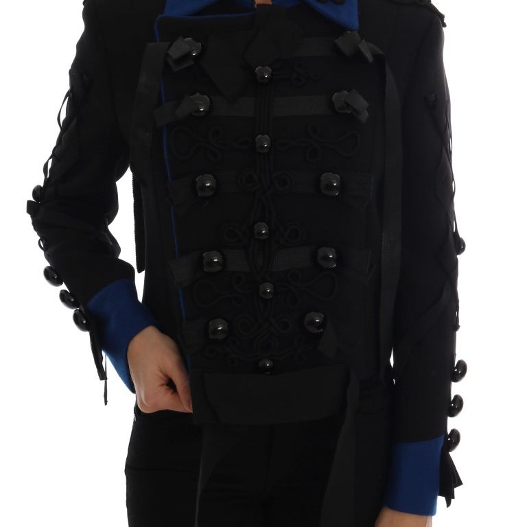 Dolce & Gabbana Black Wool Trench Jacket