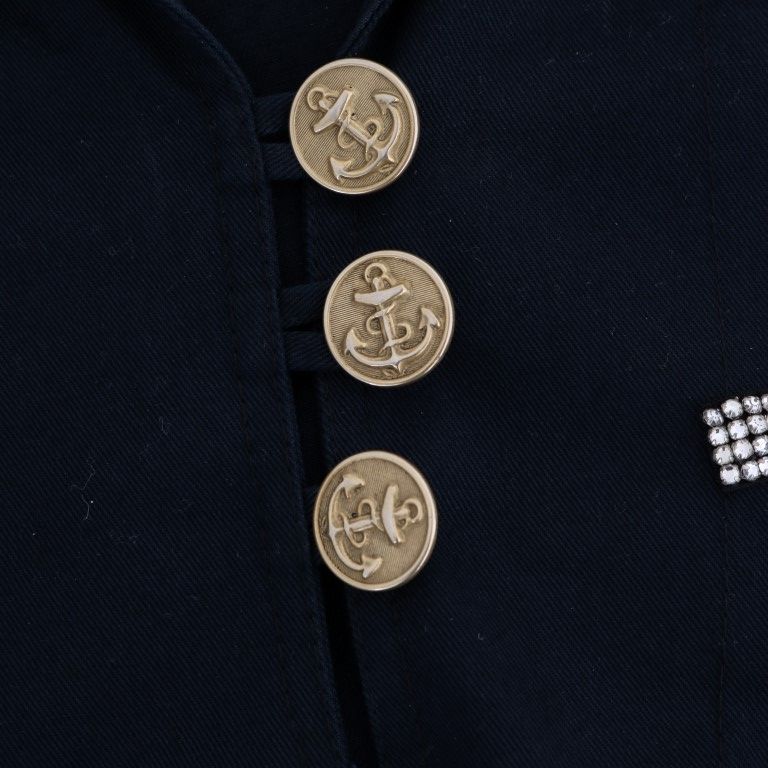 Dolce & Gabbana Blue Crystal MAMMA Sicily Jacket