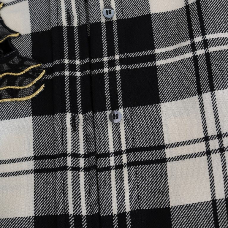 Dolce & Gabbana Black White Fairy Tale Crystal Shirt