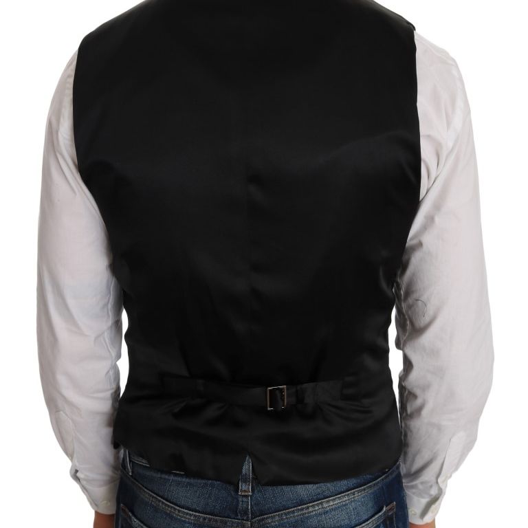 Dolce & Gabbana Black Polka Dot Pattern Vest