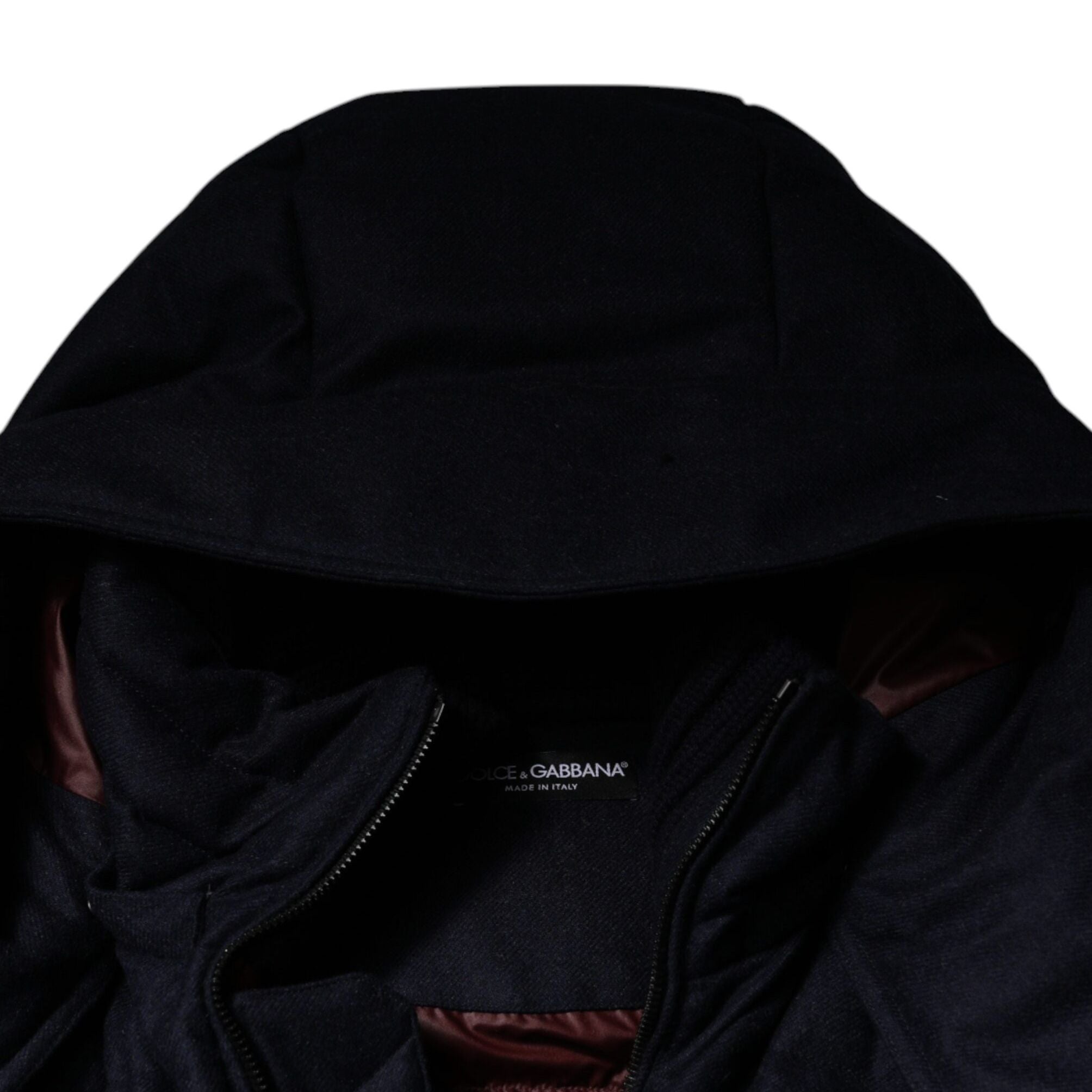 Dolce & Gabbana Black Nylon Hooded Puffer Men Coat Jacket