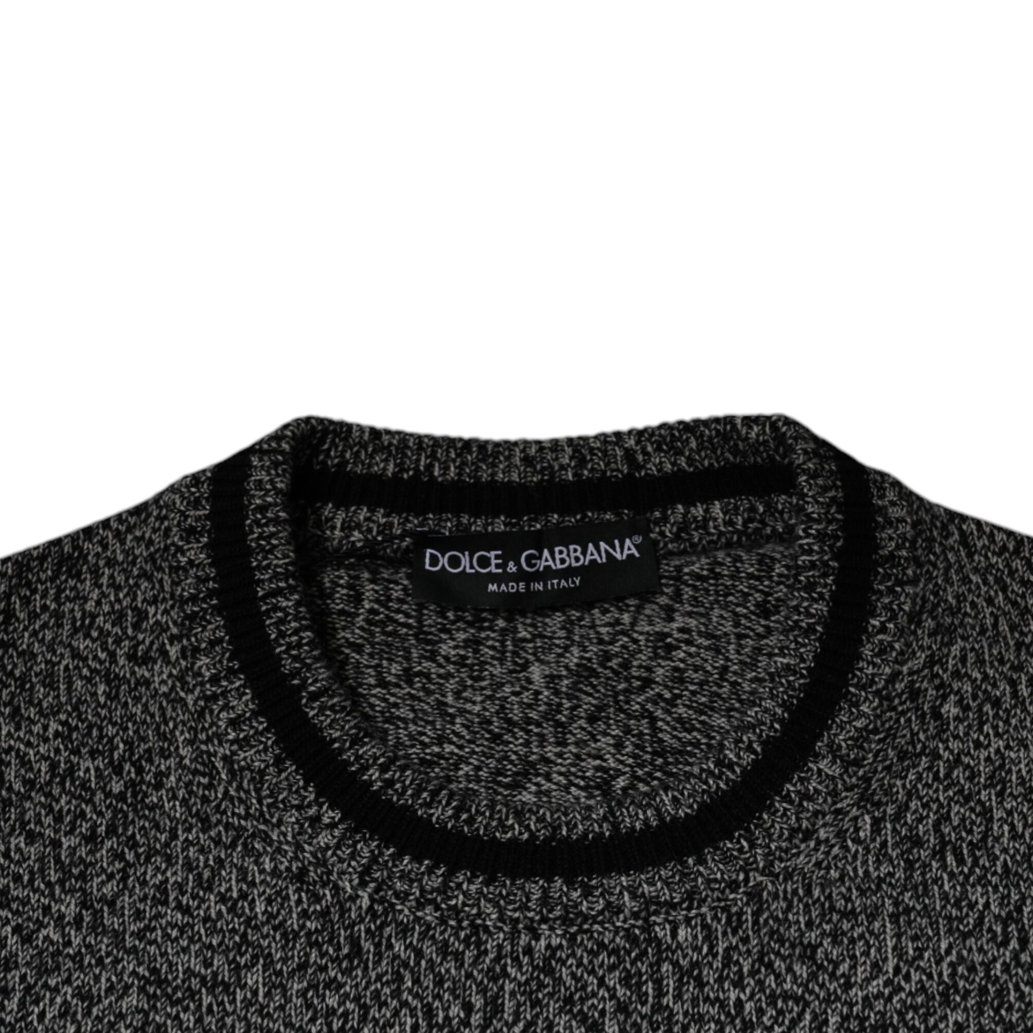 Dolce & Gabbana Gray Crown King Cashmere Pullover Sweater