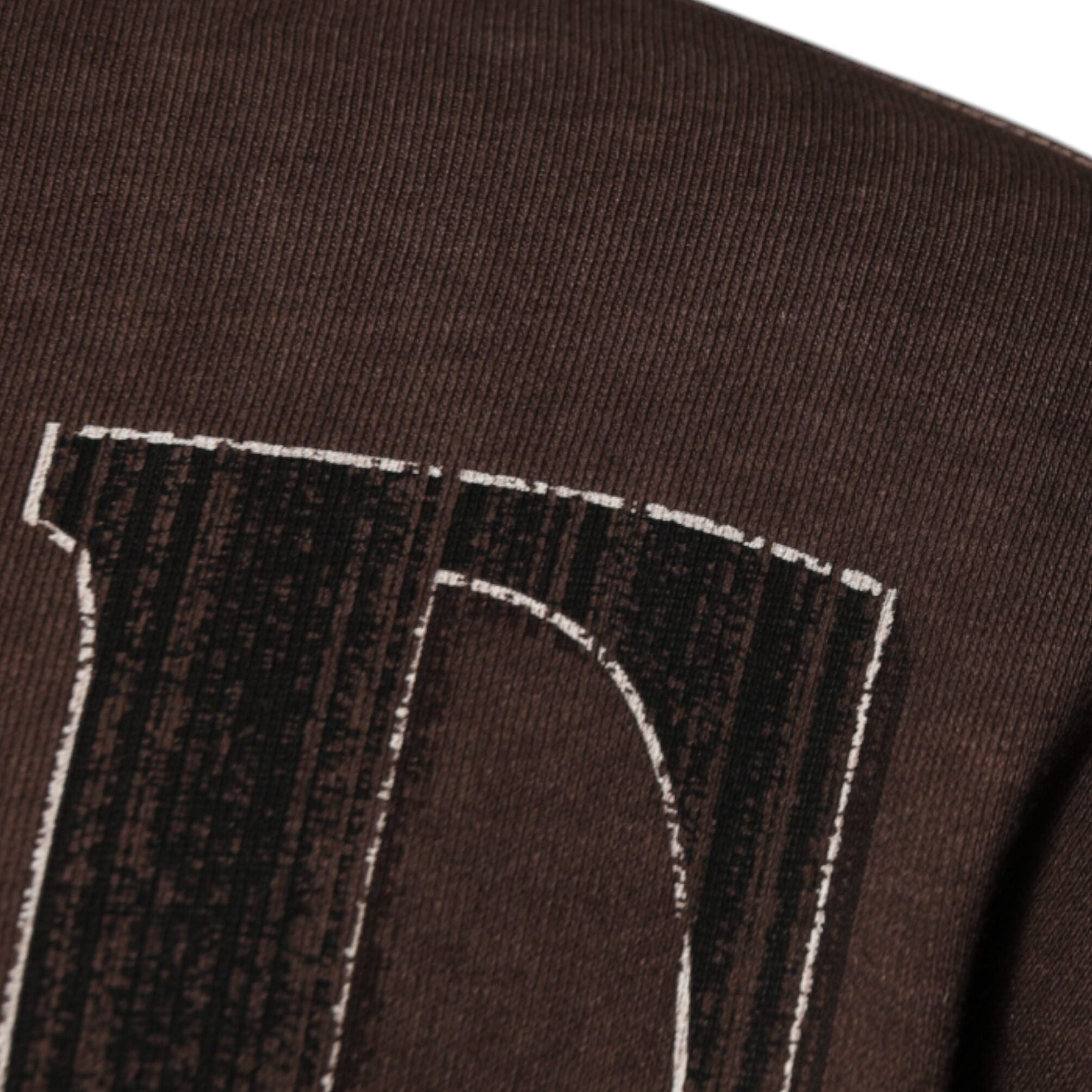 Dolce & Gabbana Brown Logo Print Crew Neck Pullover Sweater