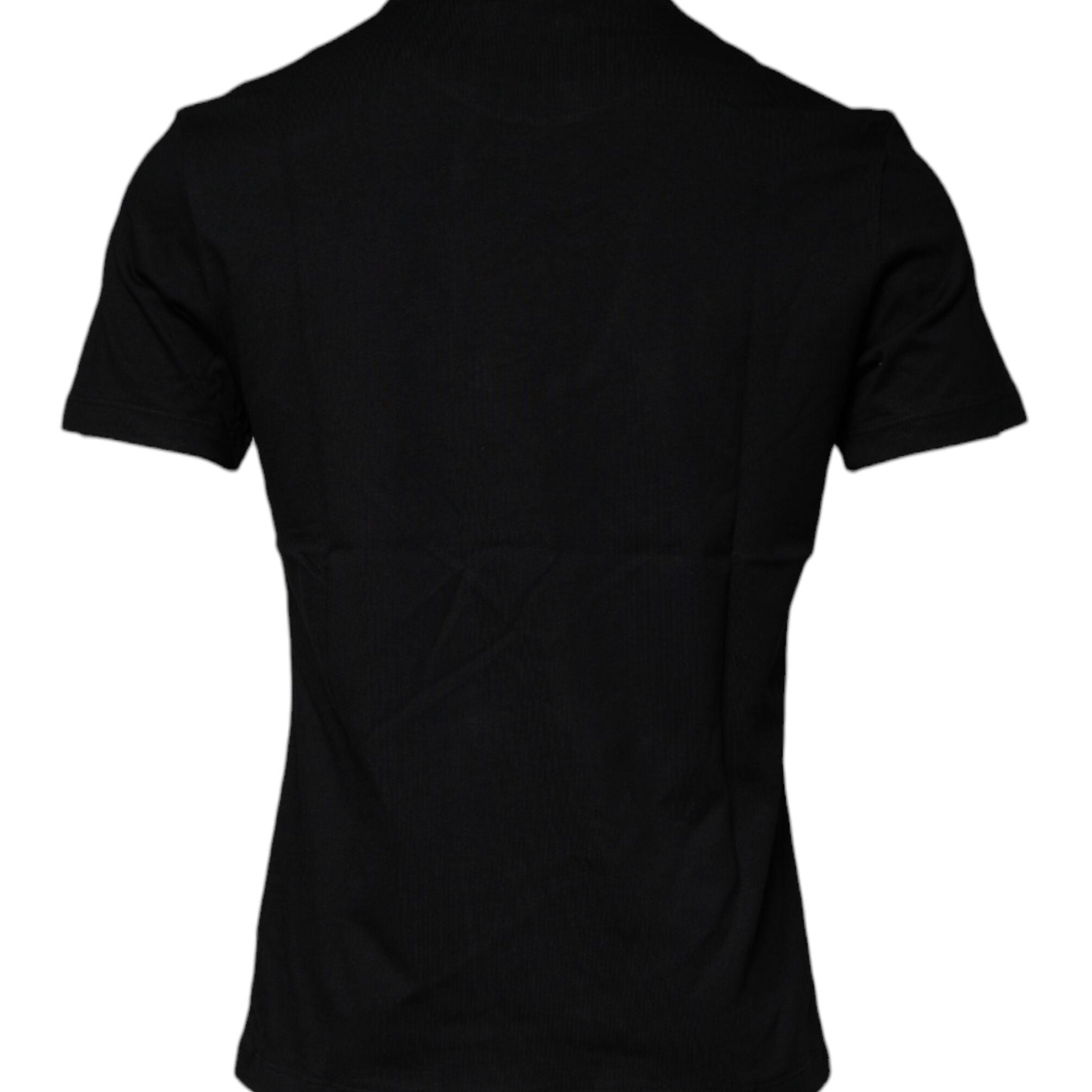 Versace Black Medusa Print Cotton Crew Neck T-shirt