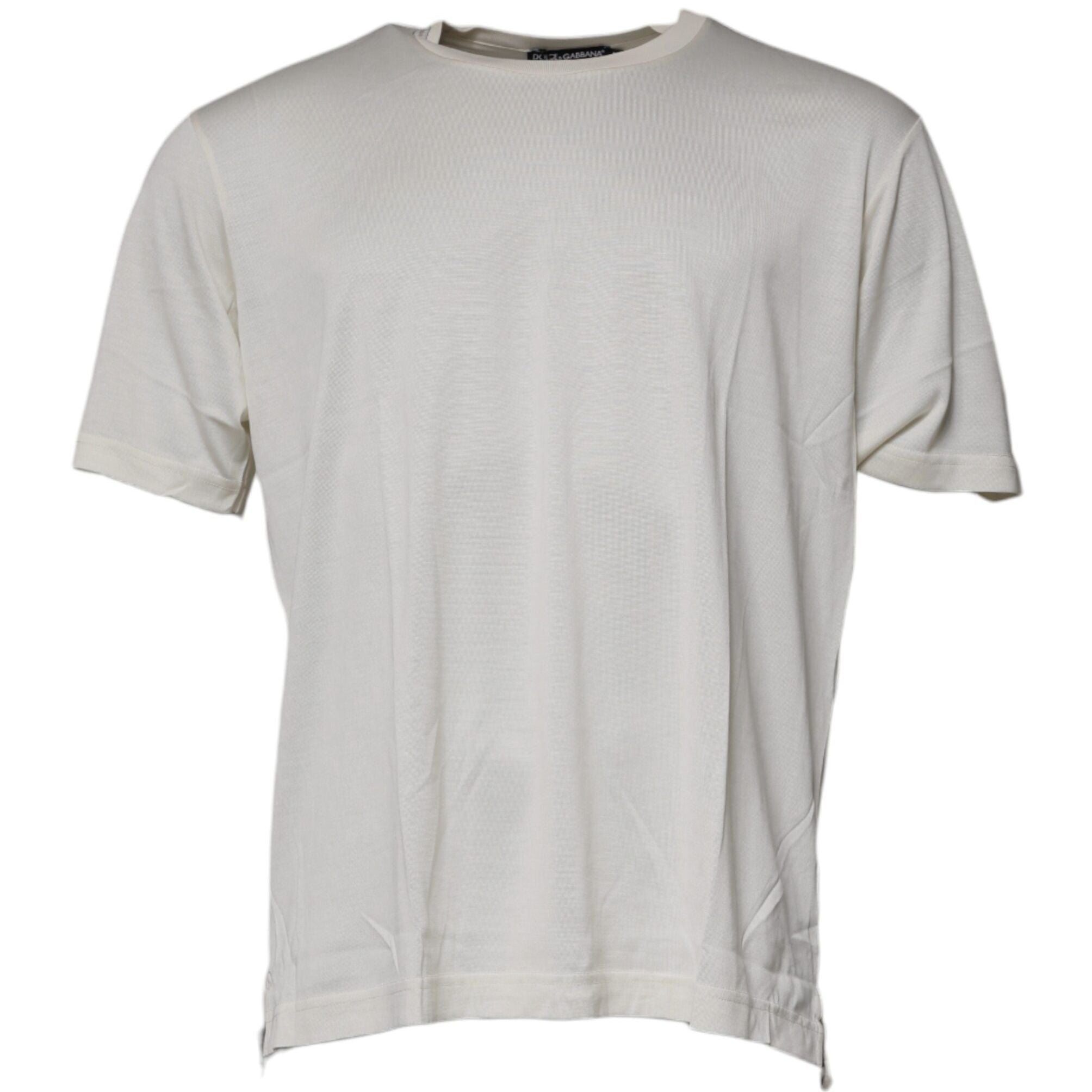 Dolce & Gabbana Off White Crew Neck Short Sleeve T-shirt