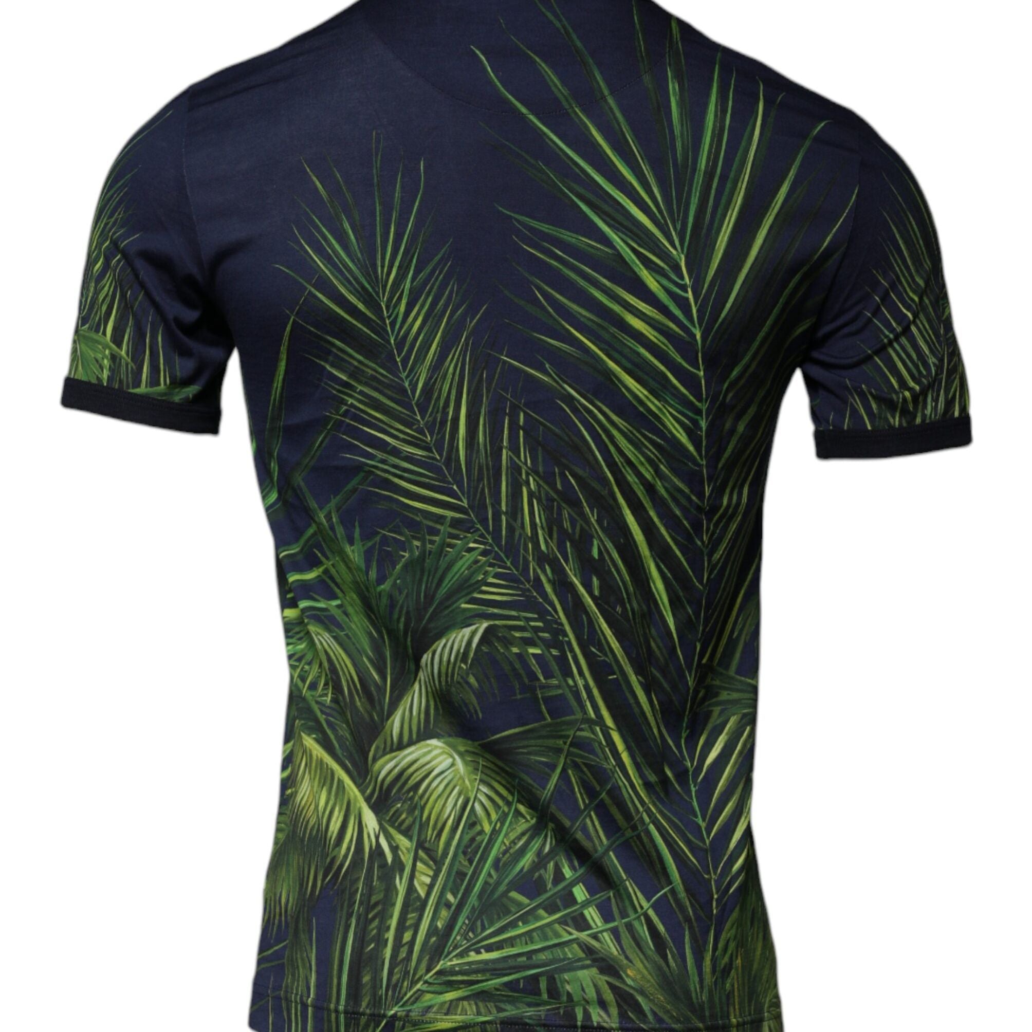 Dolce & Gabbana Blue Tree Print CrewNeck Short Sleeve T-shirt