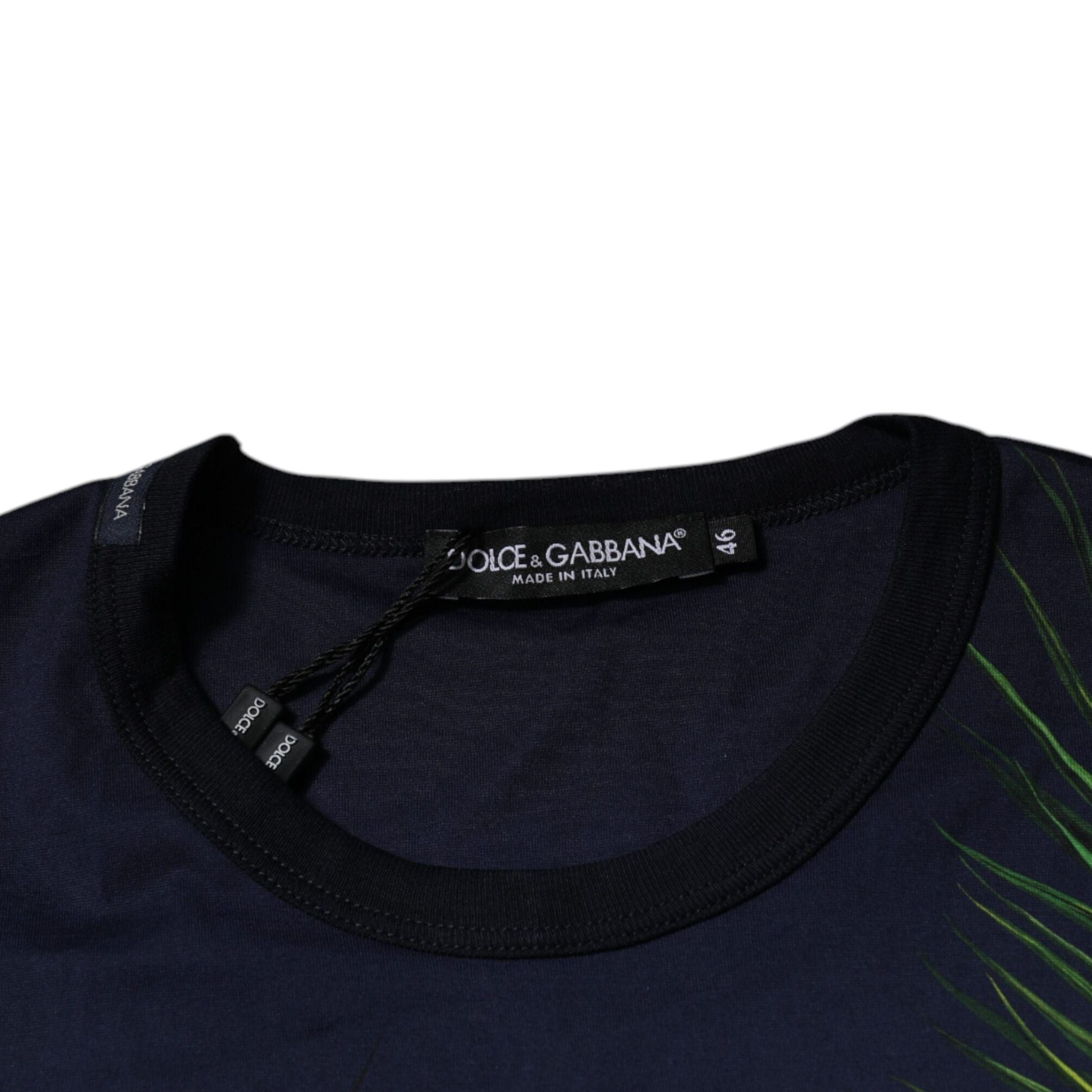 Dolce & Gabbana Blue Tree Print CrewNeck Short Sleeve T-shirt