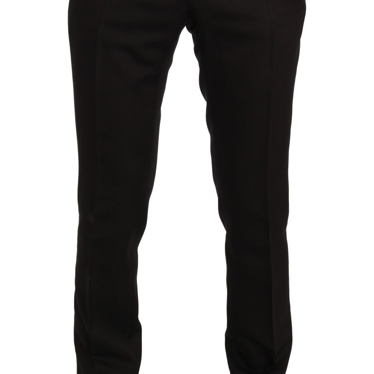 Dolce & Gabbana Brown Wool Crystal Bee Slim Fit MARTINI