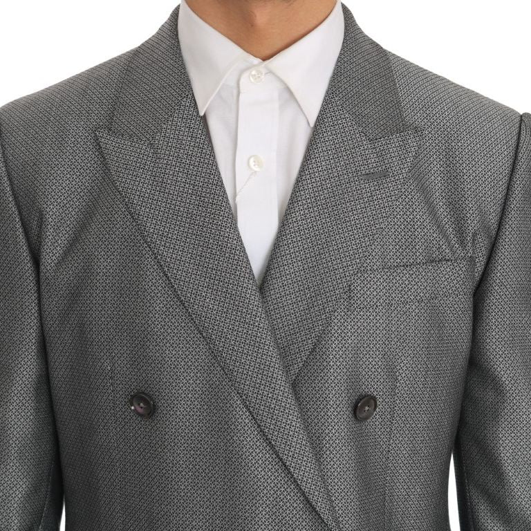 Dolce & Gabbana Black Stretch Crystal Bee Slim Fit Suit