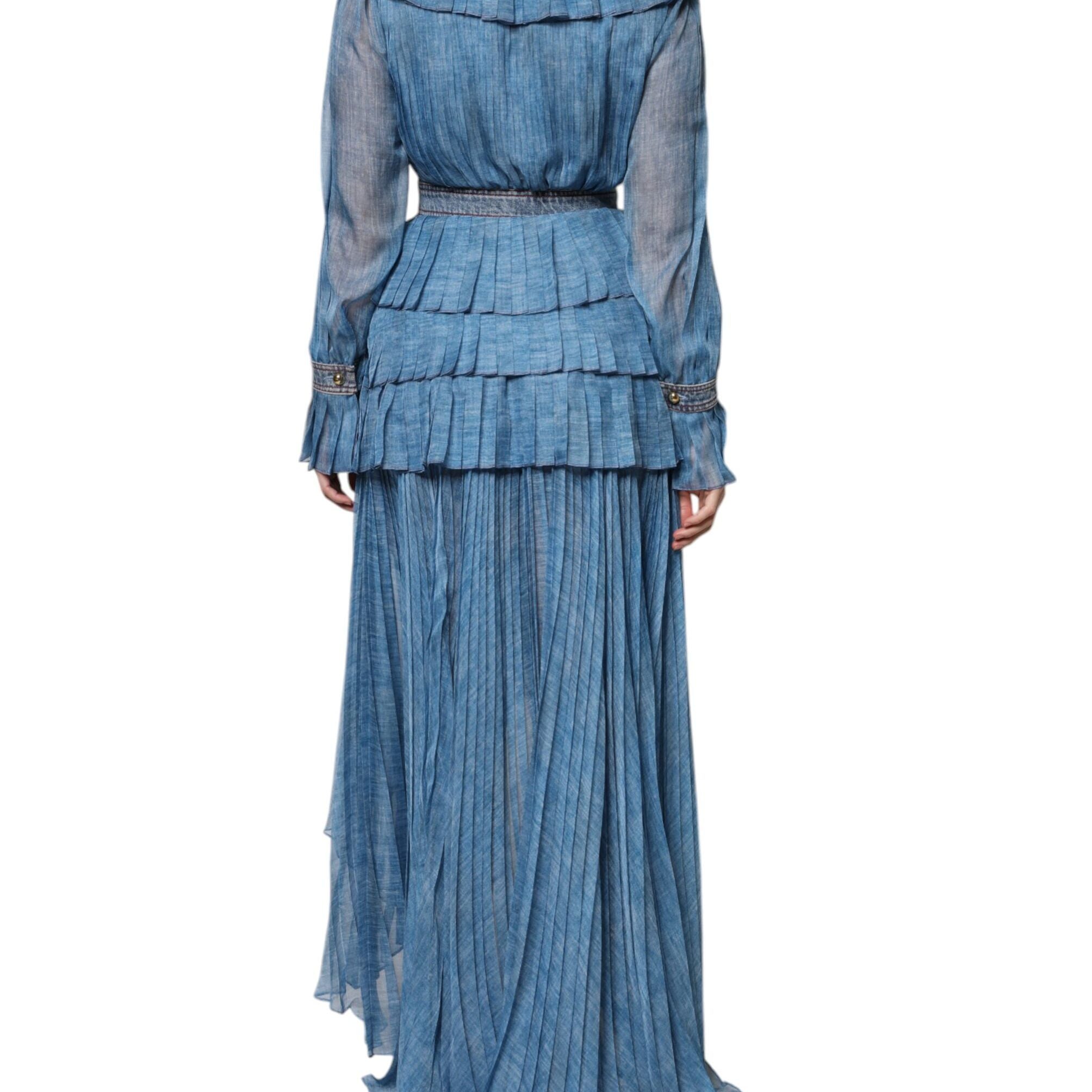 Philosophy Blue Layered Long Sleeve Dress