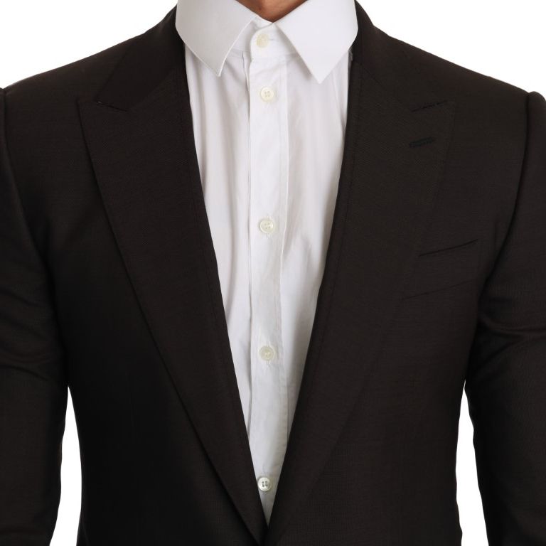 Dolce & Gabbana Brown Wool SICILIA Jacket Coat Blazer