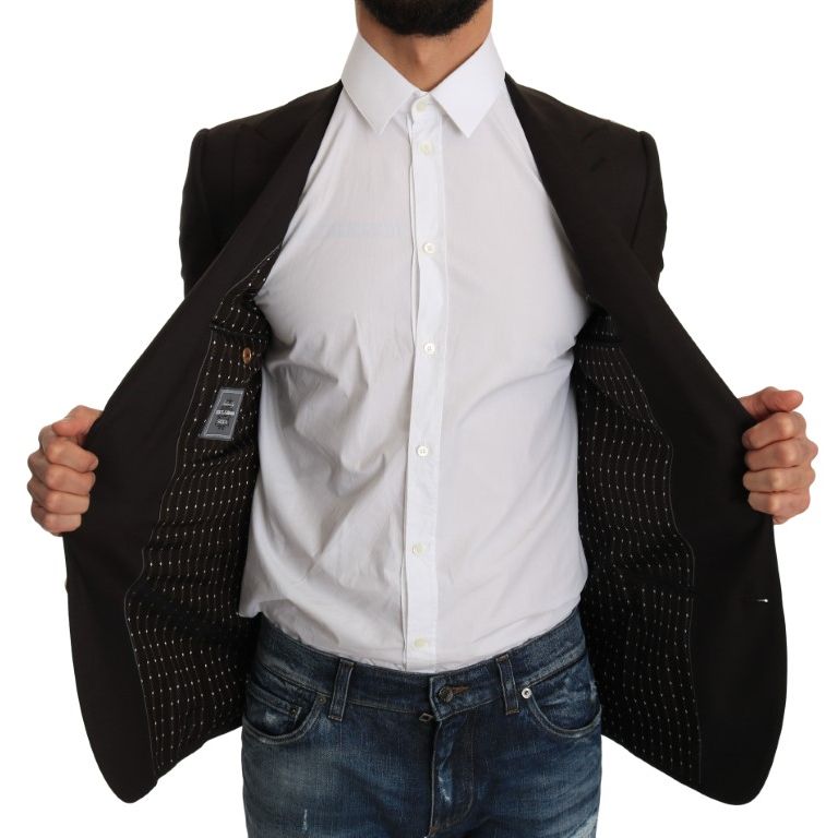 Dolce & Gabbana Brown Wool SICILIA Jacket Coat Blazer