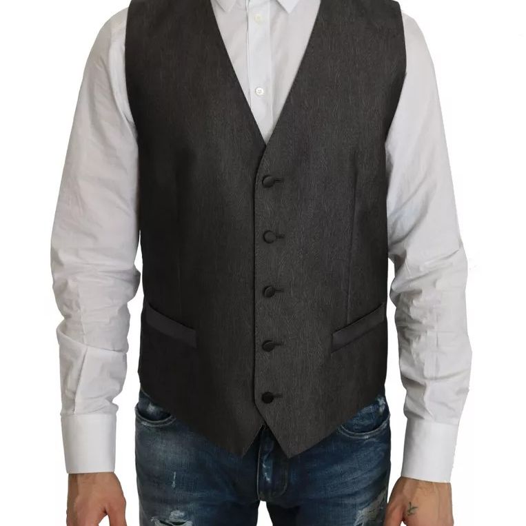 Dolce & Gabbana Gray MARTINI 2 Piece Vest Coat Blazer