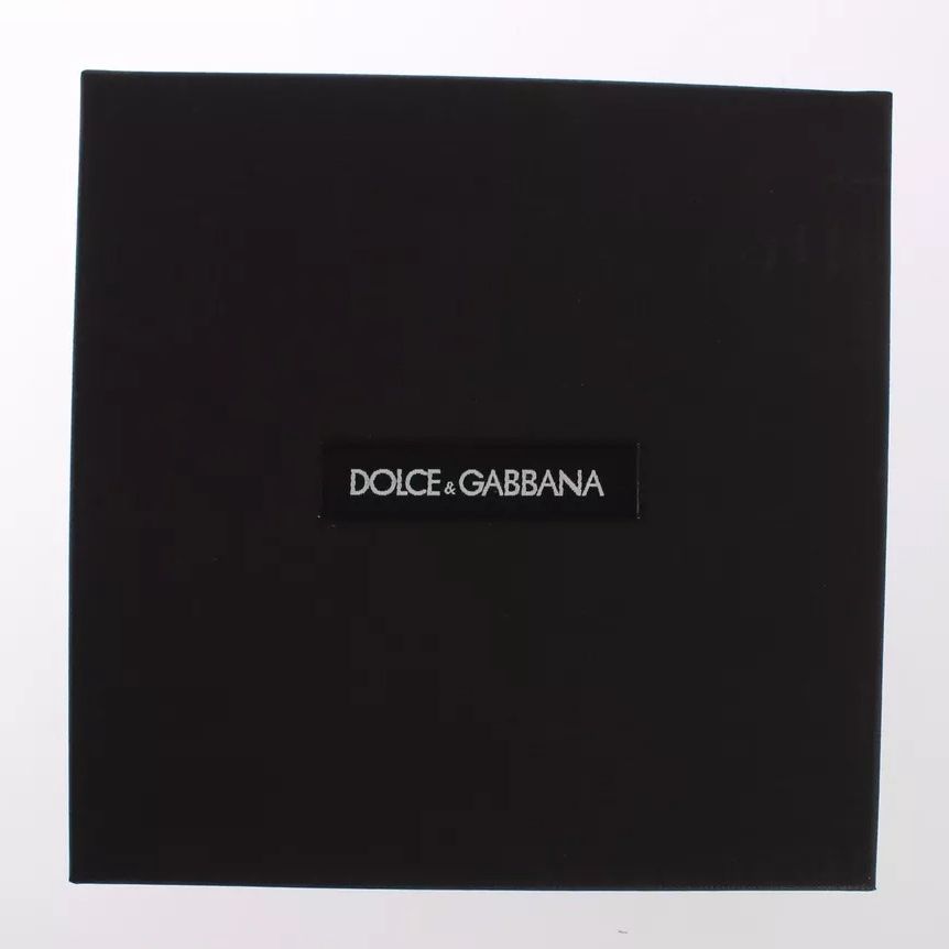 Dolce & Gabbana Red Yellow Raffia Leather Clasp Finder Keyring Keychain
