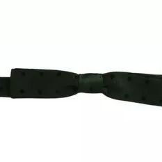 Dolce & Gabbana Green Dotted Silk Adjustable Neck Bow Tie