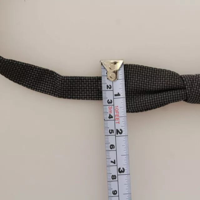 Dolce & Gabbana Gray Pattern Silk Adjustable Neck Bow Tie