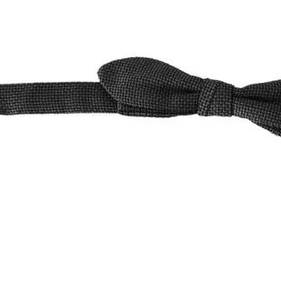 Dolce & Gabbana Gray Silk Patterned Mens Necktie Bow Tie