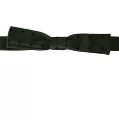 Dolce & Gabbana Green Silk Dotted Mens Necktie Bow Tie