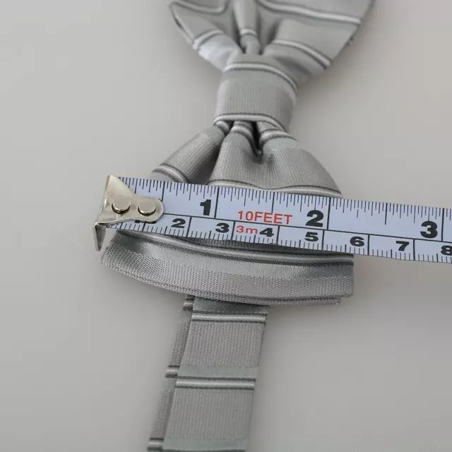 Dolce & Gabbana Light Gray Lining Adjustable Neck Butterfly Bow Tie