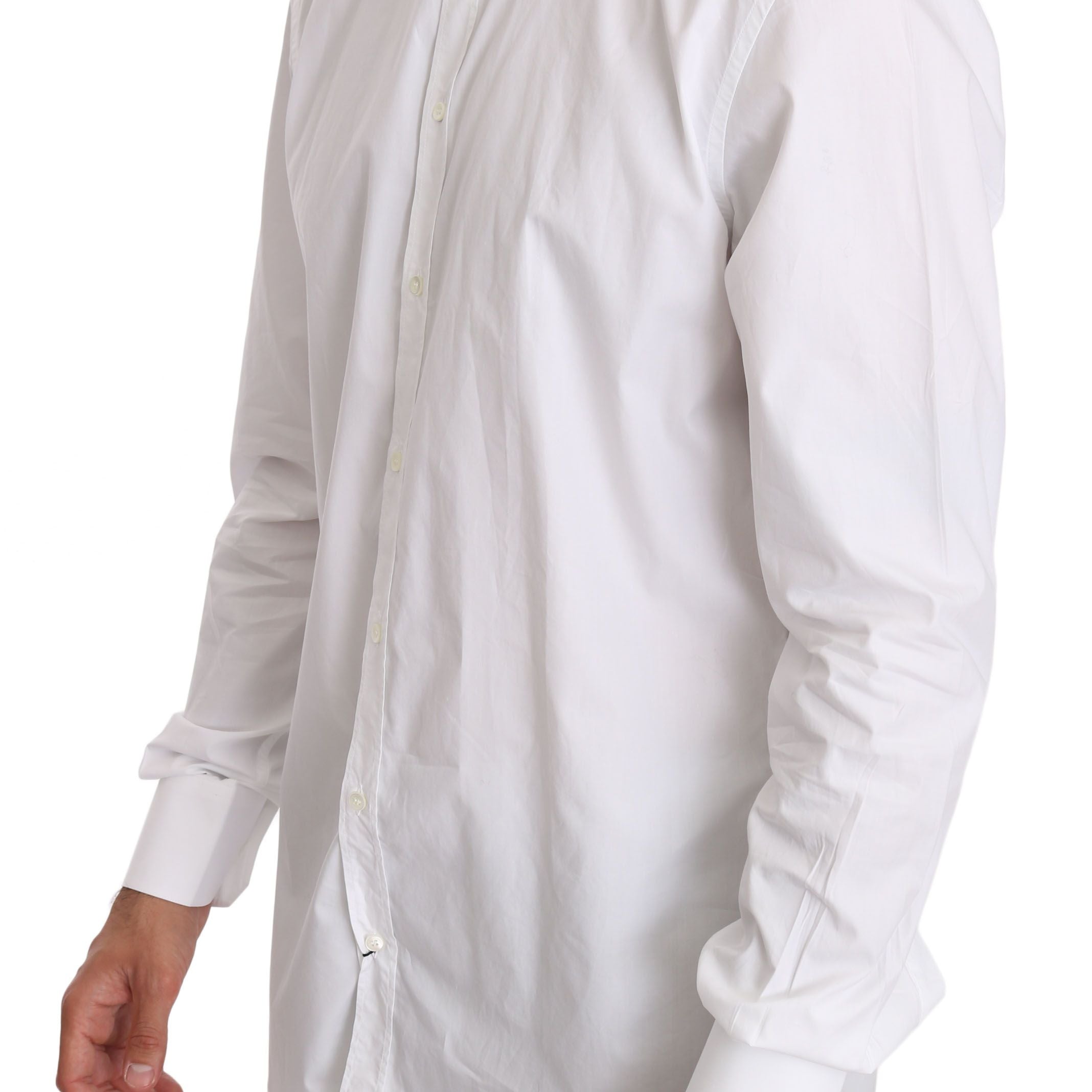 Dolce & Gabbana White Cotton GOLD Dress Shirt