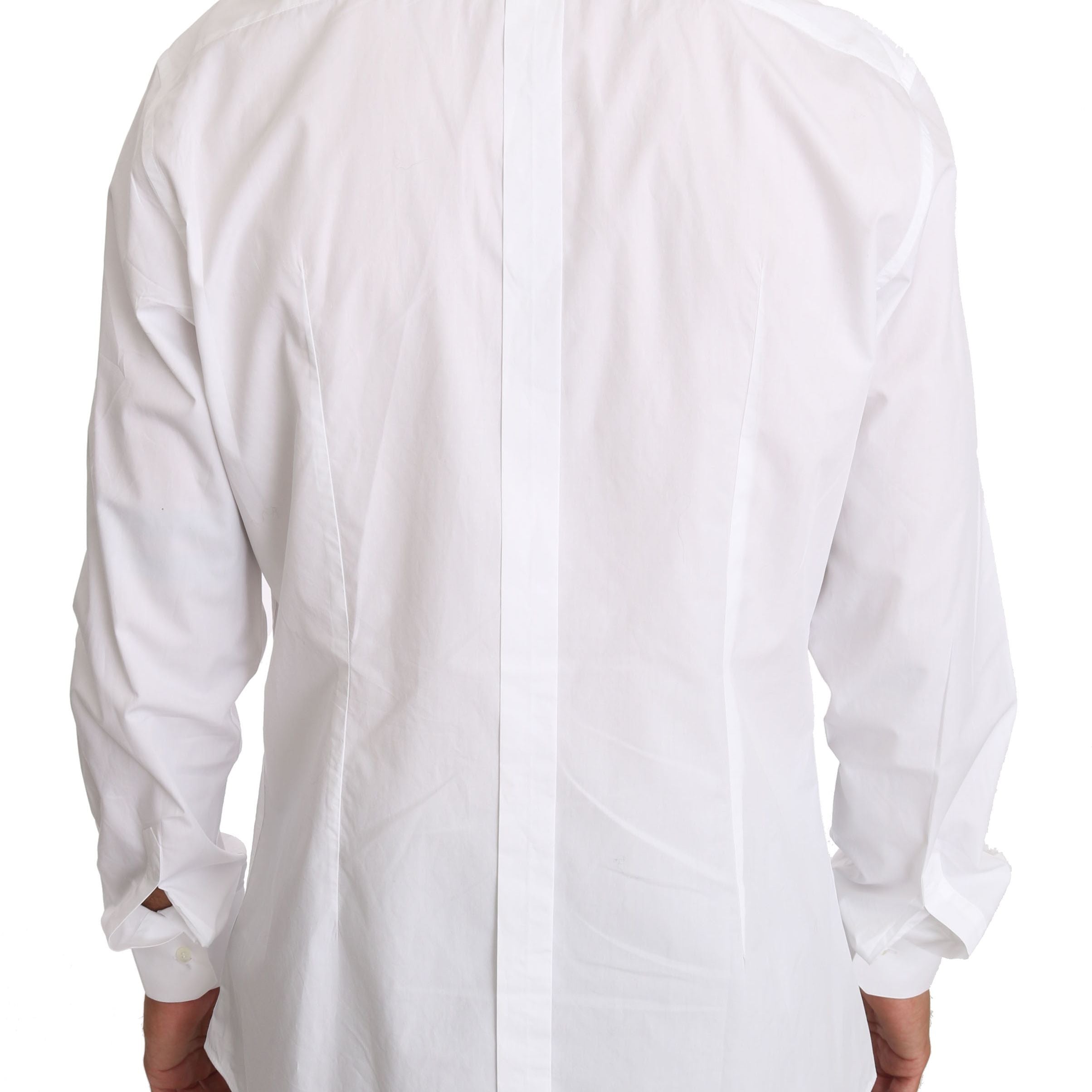 Dolce & Gabbana White Cotton GOLD Dress Shirt