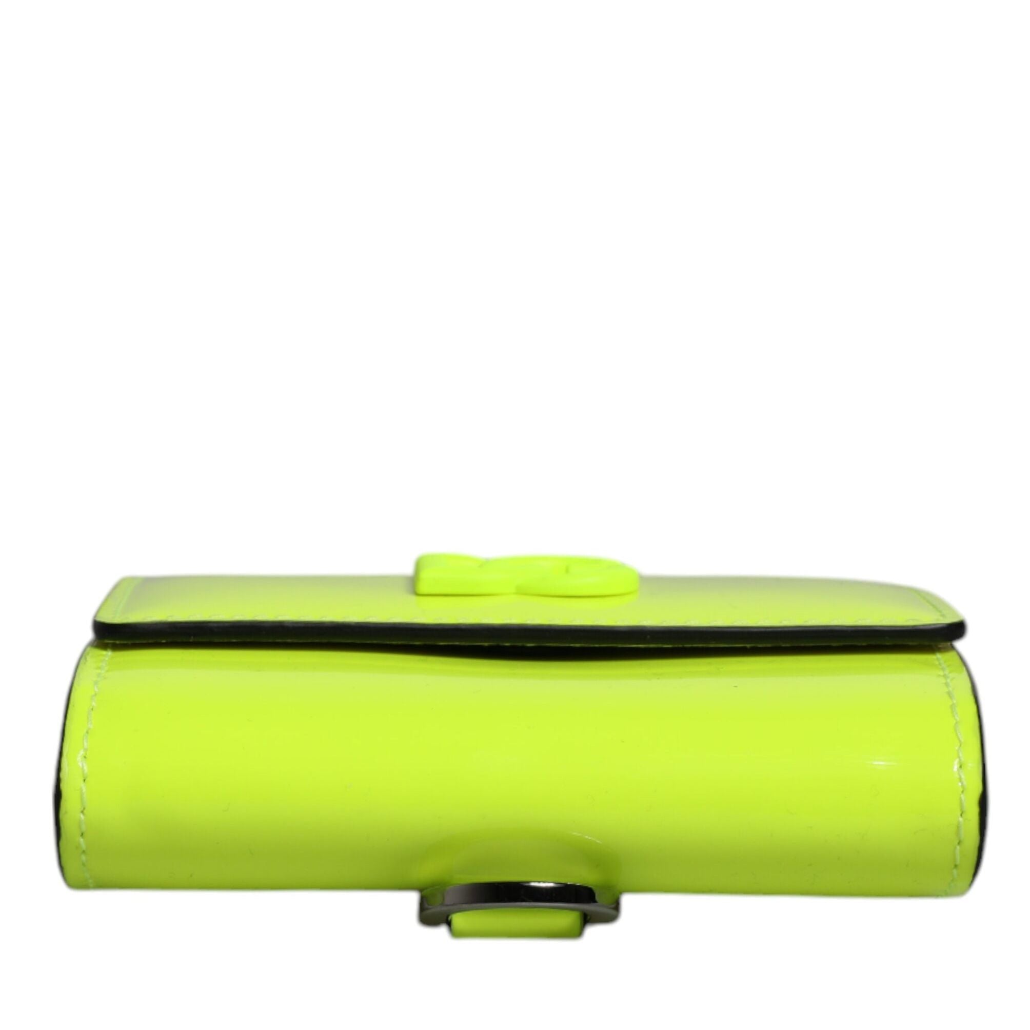Dolce & Gabbana Yellow Green Bifold DG Logo Neck Strap Cardholder Wallet