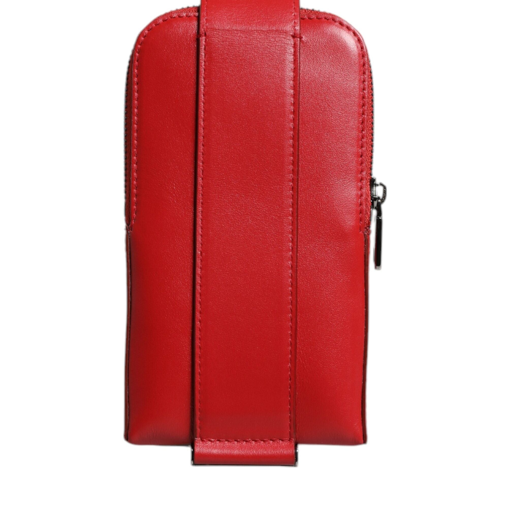 Dolce & Gabbana Red Leather Logo Zip Around Card Holder Wide Strap Wallet (Copy)