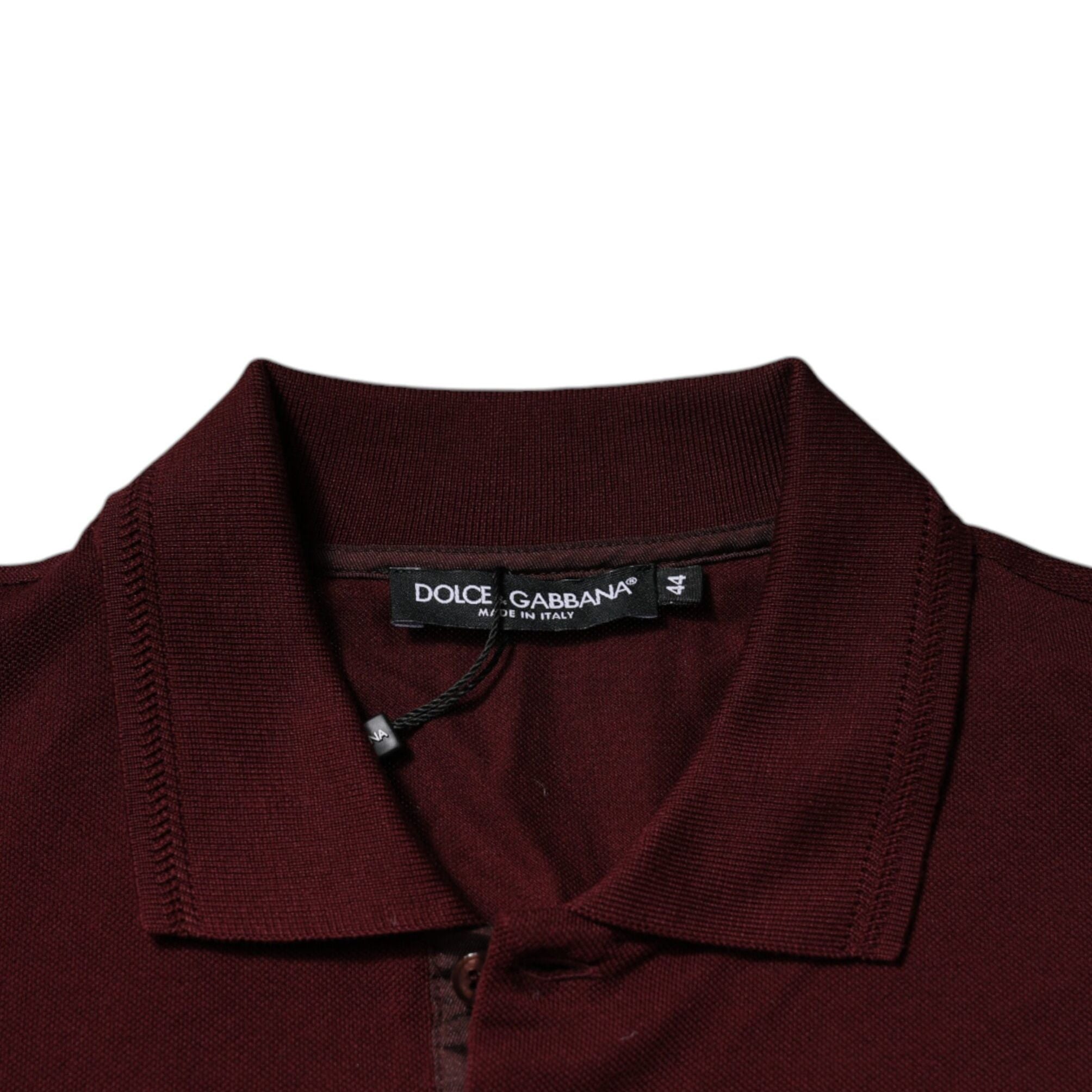 Dolce & Gabbana Maroon Collared Short Sleeves Polo T-shirt