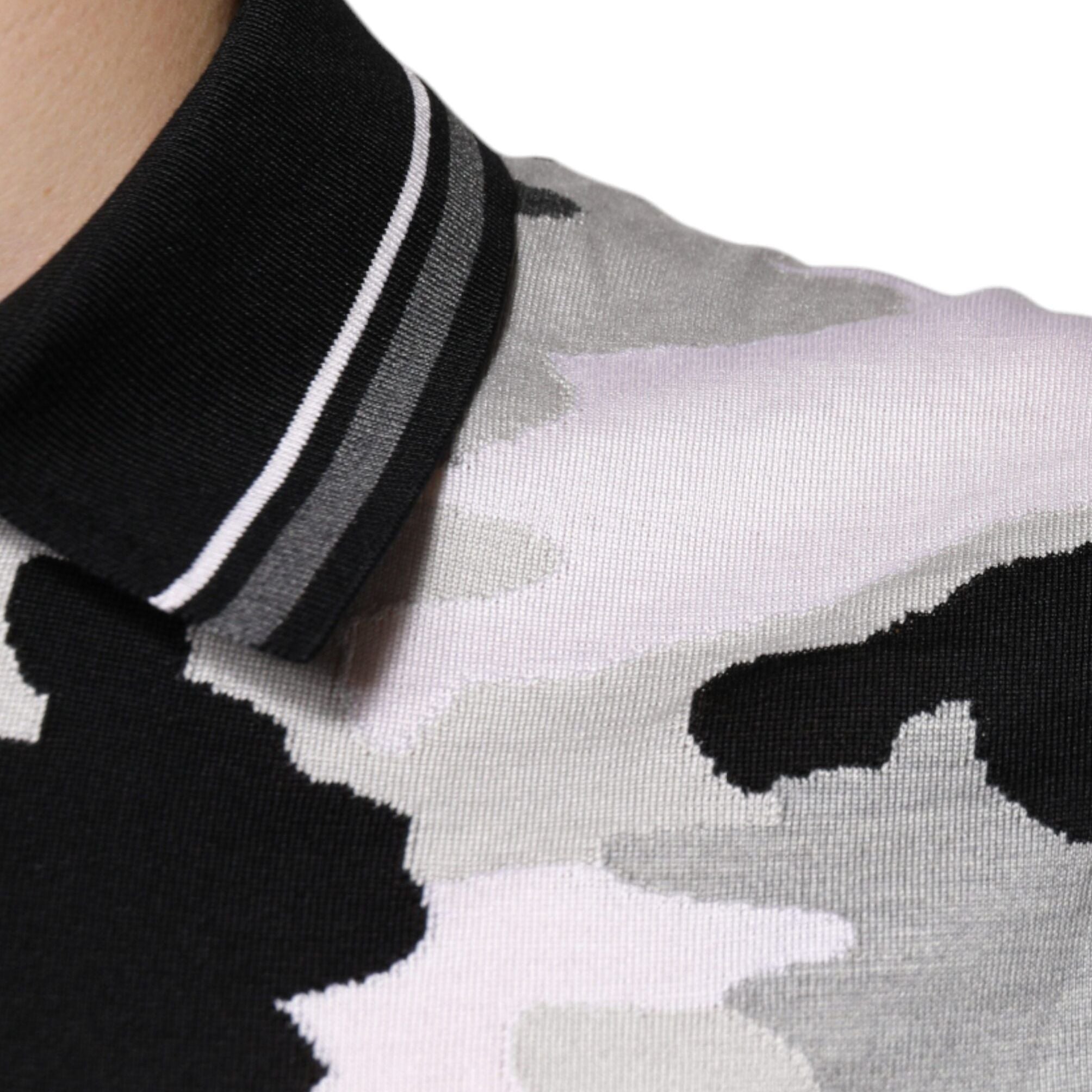 Dolce & Gabbana Multicolor Camouflage Collared Polo T-shirt
