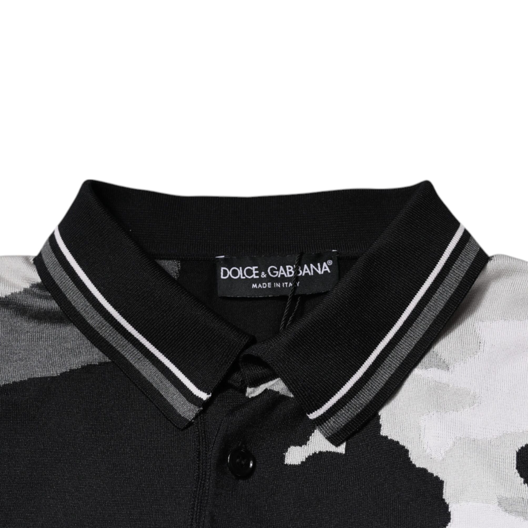 Dolce & Gabbana Multicolor Camouflage Collared Polo T-shirt