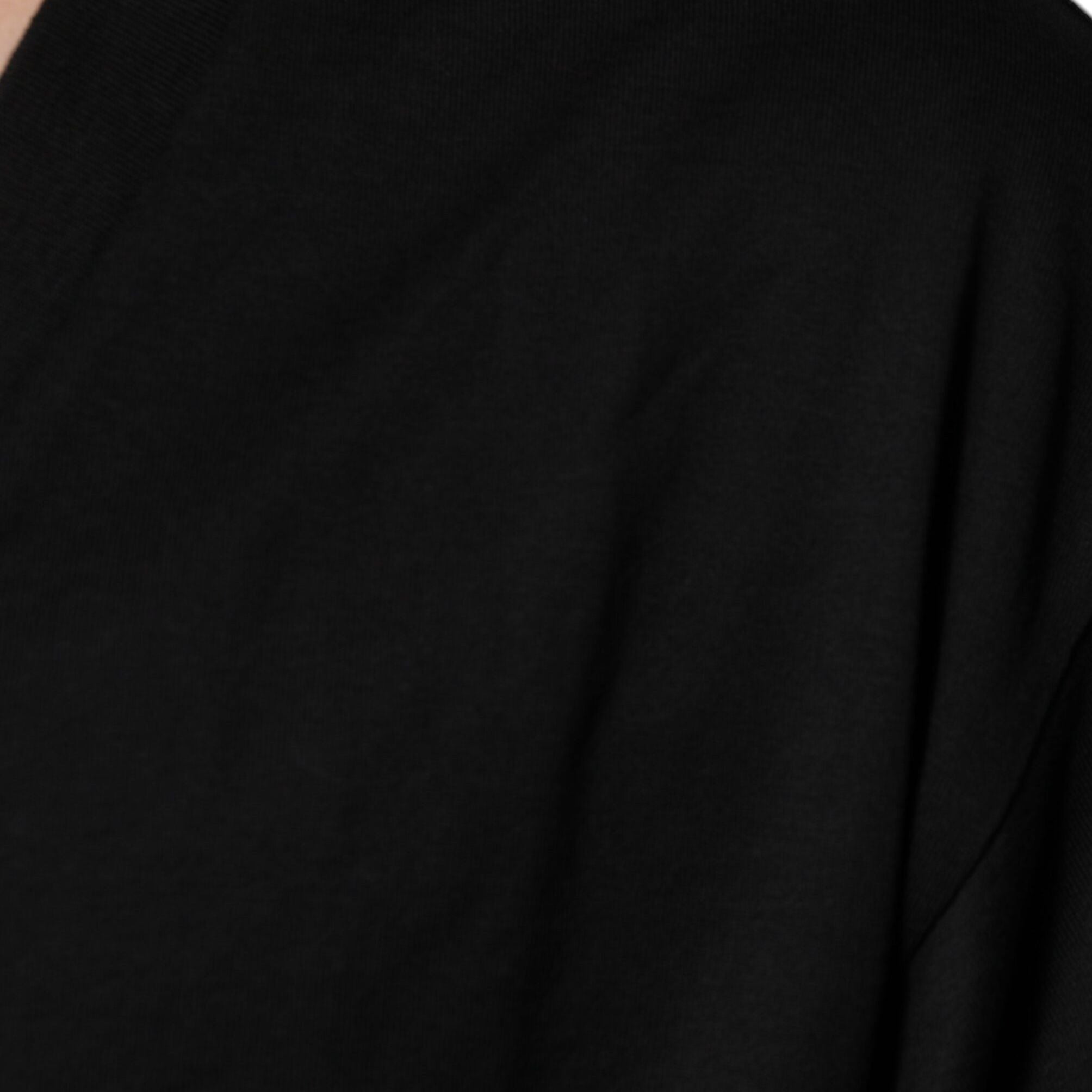 Dolce & Gabbana Black Cotton Logo Vneck Short Sleeve T-shirt